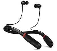 TERUBIN Auriculares Bluetooth inalámbricos, estéreo, 200 horas de reproducción, micrófono, impermeables, alrededor del cuello, para deportes y oficina