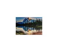 TERUEA Lienzos Fotos Pared, Lienzo y Cuadros salones con Flores, Lago Montaña Nevada Amanecer Reflejo Arte Abstracto para dormitorio y baño（Blue-60x90cm1 Sin marco