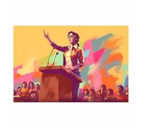 TERUEA Retrato vintage pintura al arte, Orador Moderno Hogar color pastel, unisex, arte vintage para pared, impresión floral, arte de cocina, hogar, comedor（Naranja-20x30cm Sin marco