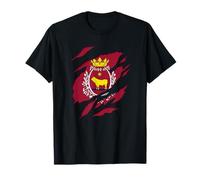 Teruel Ciudad Bandera y Escudo Aragón Efecto 3D Camiseta