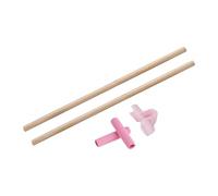 Teruyol 2 Piezas Barra de Bastón Estiramiento Pilates Madera Antideslizante Postura Adecuada para Práctica Personal Actividades Deportivas, 60cm