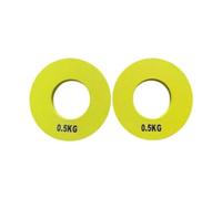 Teruyol 2 Piezas Placas Fraccionales Fitness Discos Ajustables Mancuernas Acero Sólido Instalable Y Removible Aptas para Culturismo Uso Interior Y Exterior, 0.5 Kg
