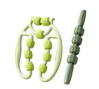 Teruyol 2 Rodillos de Masaje Versátiles Y Portátiles, Ideales para Fitness Y Uso Manual. Incluye Pinzas Circulares para Piernas Y Herramientas de Masaje para, Verde