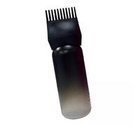 Teruyol 2x Peine para Raíces Botella Peine Dispensador de Tinte para El Cabello Botella de Aceite Botella Exprimible Cepillo Recargable No Pegajoso Coloración