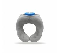 Teruyol Almohadilla Cervical Compresa de Enfriamiento Cuello Bolsa Térmica Recargable Almohada Ergonómica con Tapón Seguro y Boca Ancha PVC Cómodo y Fácil de, Azul, Con Funda De Felpa