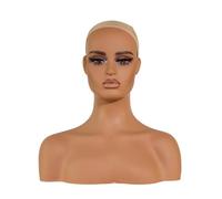 Teruyol Cabeza de Maniquí de PVC, Busto para Pendientes, Pelucas, Collares, Presentación