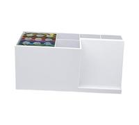 Teruyol Caja de Almacenamiento para Herramientas de Peluquería, Soporte Organizador para Tijeras de Barbería, Caja de Almacenamiento para Cepillos, Peines, Blanco