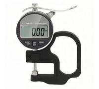 Teruyol Calibrador de Espesor Digital Calibrador Micrómetro Medidor Electrónico con Pantalla Redonda Conversión Mm/pulgadas Brazo Metálico Adecuado para Papel Película Taller Control de Calidad