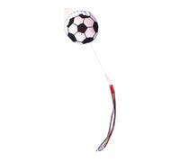 Teruyol Cometa con Forma de Balón de Fútbol para Deportes de Ocio, 1,5 M, Fácil de Controlar con Cuerda de 100 M. Juguete para Parque, Niños Y Niñas, Viajes,