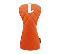 Teruyol Funda para Palos de Golf de Cuero Sintético Resistente a Los Arañazos, Diseño de Cuello Largo, Naranja, 1