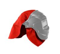 Teruyol Funda Y Babero para Casco de Soldadura, Ajuste a Presión, Protector de Cuello, Cubierta de Cabeza Extendida, Protección para El Cuello, Accesorios Par, Naranja