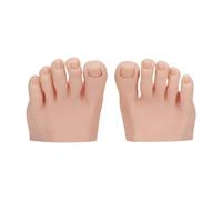 Teruyol Modelo de Pie Falso para Práctica, Maniquí de Uñas Móvil para Entrenamiento Artístico, Exhibición de Medio Pie, Silicona Suave Profesional para Puntas, Color de Piel