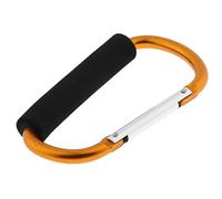Teruyol Mosquetón de Aluminio Portátil con Gancho Grande, Llavero, Ligero Y Portátil, Ideal para El Hogar, 9mm Amarillo
