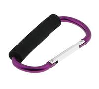 Teruyol Mosquetón de Aluminio Portátil con Gancho Grande, Llavero, Ligero Y Portátil, Ideal para El Hogar, 9mm Morado