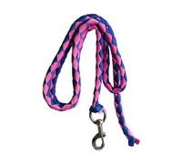 Teruyol Rienda de Cuerda para Caballos con Mosquetón, Fabricada en PP de Alta Resistencia, Ideal para Equipos Ecuestres, Apta para El Entrenamiento D, 4 Metros Azul Rosa