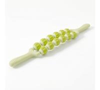Teruyol Rodillo de Masaje Infantil Rodillo Corporal Manual Masajeador Completo para Espalda Cuello Piernas Abdomen TPE Suave Diseño Curvado 24 para Puntos, Green, 2-Row