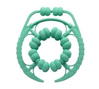 Teruyol Rodillo de Masaje para Piernas, Rodillo Muscular Manual Circular con Pinza para Piernas, Herramienta de Masaje para Uso en Interiores, Verde