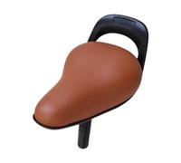 Teruyol Sillín de Bicicleta Infantil de Cuero Sintético PU, Cojín de Asiento de Bicicleta con Absorción de Impactos, Impermeable, Almohadilla de Repuesto Suav, MarrÓn