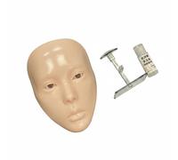 Teruyol Tablero de Práctica de Maquillaje Maniquí Facial 3D Superficie Texturizada Herramienta Educativa para Mezclar Sombras y Colocar Pestañas Adecuado para Alumnos Talleres y Salones