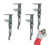 Terviri di calze per mantello - ganci in metallo da 4 pezzi per Natale, vacanze con funzione sospesa, ganci decorative per ornamenti, display di vite soggiorno, camera da letto, cucina, porta d'ingre