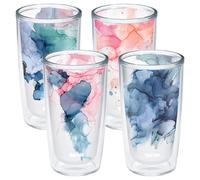 Tervis Made in USA Double Walled Inkreel Crystal Nature Collection Insulated Tumbler Cup Keeps Drinks Cold Hot 16oz 4pk As