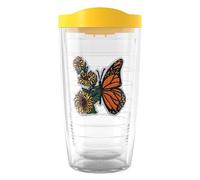 Tervis Sunflower Butterfly Flyby Made in USA Double Walled Insulated Tumbler Travel Cup Keeps Drinks Cold Hot 16oz Classic