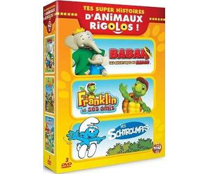 Tes super histoires d'animaux rigolos - Babar, les aventures de Badou + Franklin et ses amis + Les Schtroumpfs [Francia] [DVD]