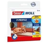 Tesa 05390-00111-00 - Junta De Goma Para Puertas Y Ventanas, Perfil P, Brown, color: marrón