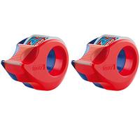 tesa 2 x 57858 Mini portarrollos de mano transparente (2 unidades), azul y rojo
