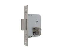TESA 203150HN Cerradura De Embutir Para Puertas De Madera Con Cilindro Niquelado Entrada 50 mm, Frente Cuadrado 2031