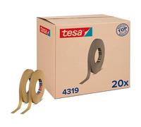 Tesa 4319 - Cinta de papel adhesiva de alta calidad para pintura y embalaje, 20 rollos, 50 m x 15mm