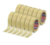 Tesa 4323 - Cinta de papel para enmascarar, pintura,papel engomada profesional - Auto- Hogar - Bricolaje - Cinta de taller de carrocería (25 mm - 12 rollos)