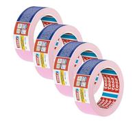 tesa 4333 - Cinta adhesiva de precisión sensible para enmascarar superficies sensibles en interiores, grosor muy bajo, color rosa claro, 4-50 m x 38 mm cada uno