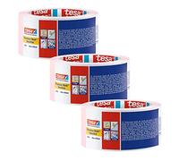 tesa 4333 - Cinta de enmascaramiento de precisión sensible para ocultar superficies sensibles en interiores, muy bajo espesor, rosa claro, lote de 3-50 m x 50 mm cada uno