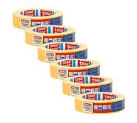 tesa 4334-00001-00 - Cinta de enmascarar de precisión para interiores, bordes afilados, para pintar y decorar, eliminación sin residuos, 50 m x 25 mm, 6 rollos