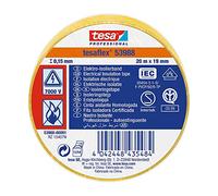 TESA 53988-00091-00 53988 - Cinta aislante (20 m x 19 mm), color amarillo