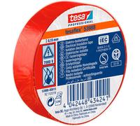 Tesa 53988 Profesional PVC Cinta Eléctrica Aislante 19mm X 25m - Rojo