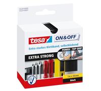 tesa Cinta de cierre On & Off 55229-00000-02 Extra fuerte 1 m x 50 mm Negro