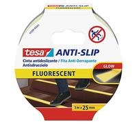 tesa 55580-00001-11 Cinta antideslizante-5m x 25mm Amarilla fluoresc., Standard