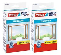 Tesa 55680-00000-01 Standard - Mosquitera para ventana, color blanco + Contrapuerta con mosquitera