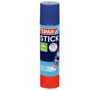 tesa 57026-00200 - Pegamento en barra, 20 gr, Verde | Pegamento para papel sin olor - aplicación limpia, sin disolventes y lavable con agua fría - colegio, oficina y manualidades