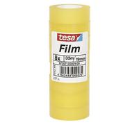 TESA 57207-00001-01 Cinta Adhesiva Standard Transparente 19mm x 33m, Paquete de 8 Rollos
