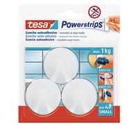 Tesa 57577-00001-01 57577-00001-01-Ganchos S Circulo Powerstrips hasta 1 kg, Blanco