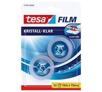 Tesa 57766-00000-00 Tesafilm Adhesive Tape - Crystal Clear (Pack of 2)