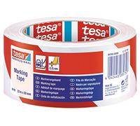 Cinta adhesiva para balizar de 33 m x 50 mm color blanco/rojo TESA 60760-00088-15