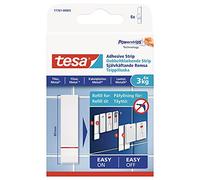 Tesa 77761 - 00002 - 00 - Tiras adhesivas extraíble para azulejos y superficies de metal, color blanco