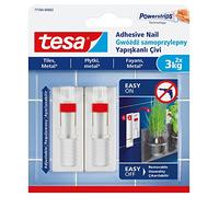 tesa 77764-00002-00 - Clavo adhesivo extraíble ajustable para azulejos, metal y superficies lisas, color blanco