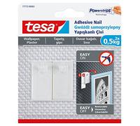 tesa 77772-00002-00 Uñas Adhesivas extraíbles para Colgar Cuadros en Papel Tapiz, Blanco, 0.5 kg per Nail or 1 kg