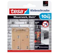 tesa 77908-00000-00 Tornillo Adhesivo Cuadrado Beige. Contenido: 2 Unidades, 10kg, Set de 2 Piezas