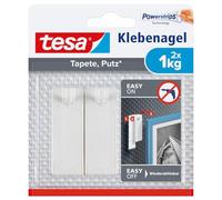 tesa Adhesive Nail for Wallpaper Plaster, Blanco, 2 x 1 kg (77773-00000-00)